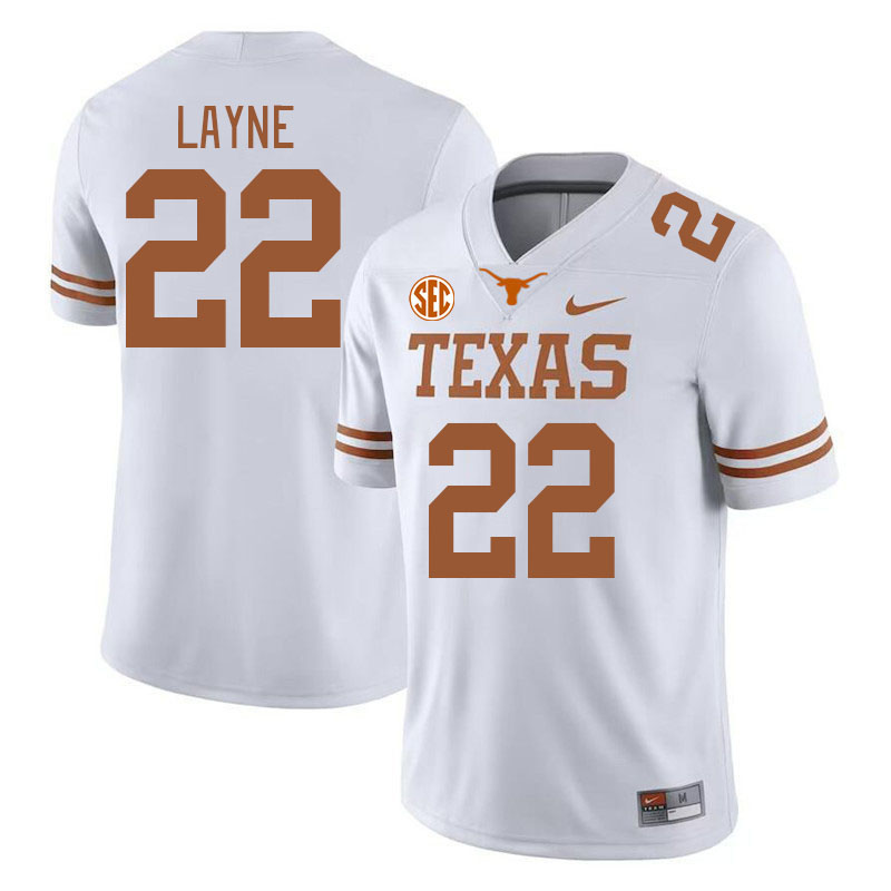 # 22 Bobby Layne Texas Longhorns Jerseys Football Stitched-White